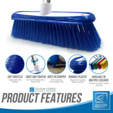 Colour Coded Blue Broom Head & Handle